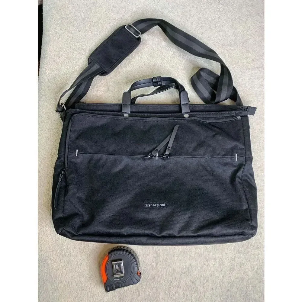 Sherpani Black Laptop Messenger Bag Briefcase Tote with Shoulder Strap